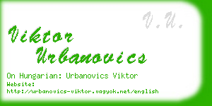 viktor urbanovics business card
